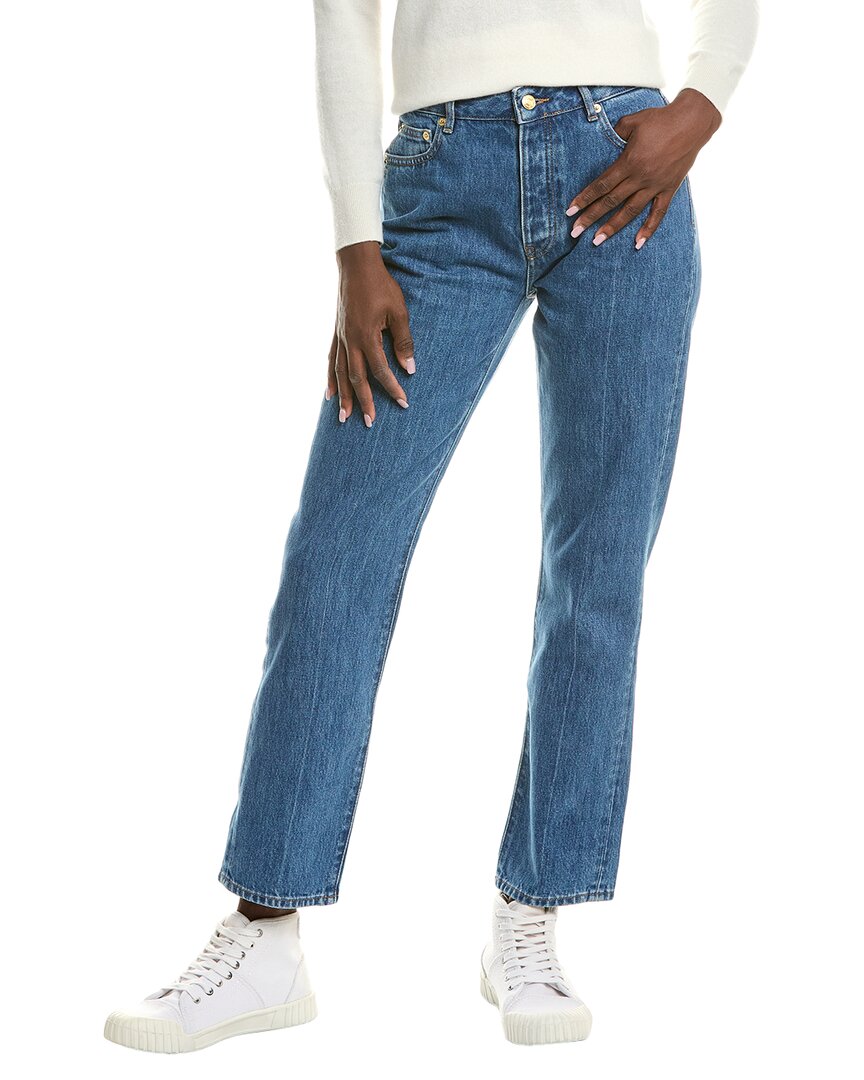 Officine Generale Naomi Washed Blue Jean In Blue