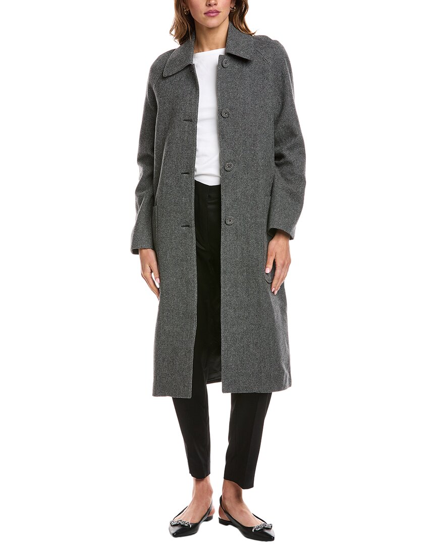 Officine Generale Ombeline Wool Coat In Gray