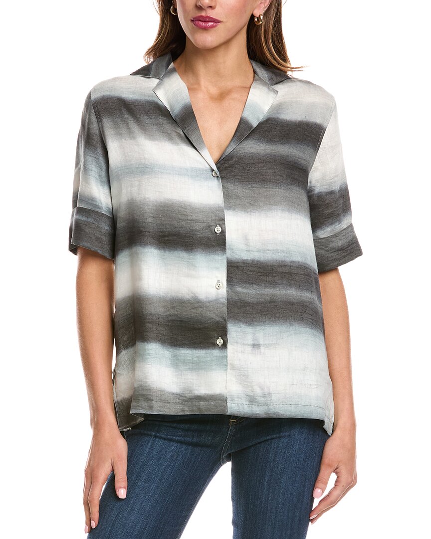 Officine Generale Gaetane Linen-blend Shirt In Multi