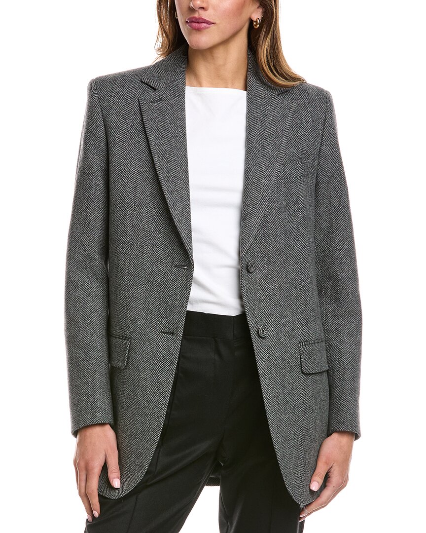 Officine Generale Rianne Wool Jacket In Gray