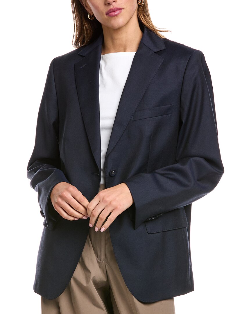 Officine Generale Charlene Wool Jacket In Blue