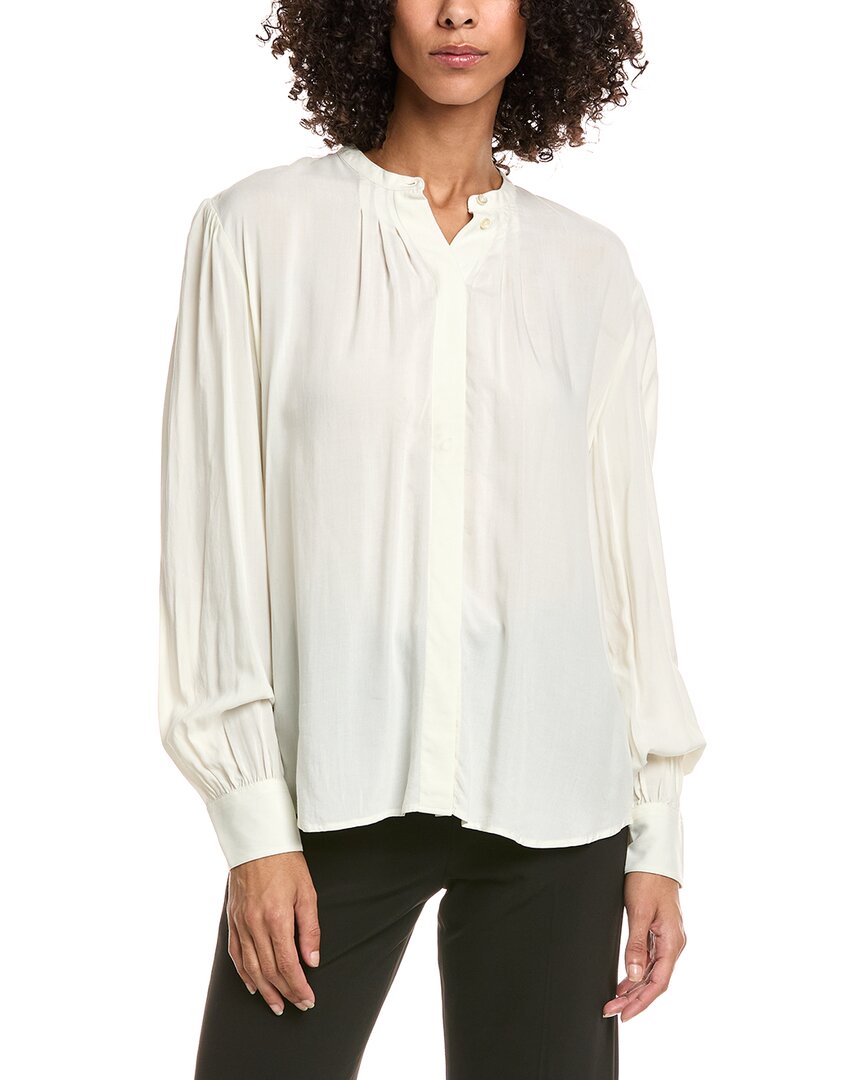 Officine Generale Isabeau Frilled Shirt In White