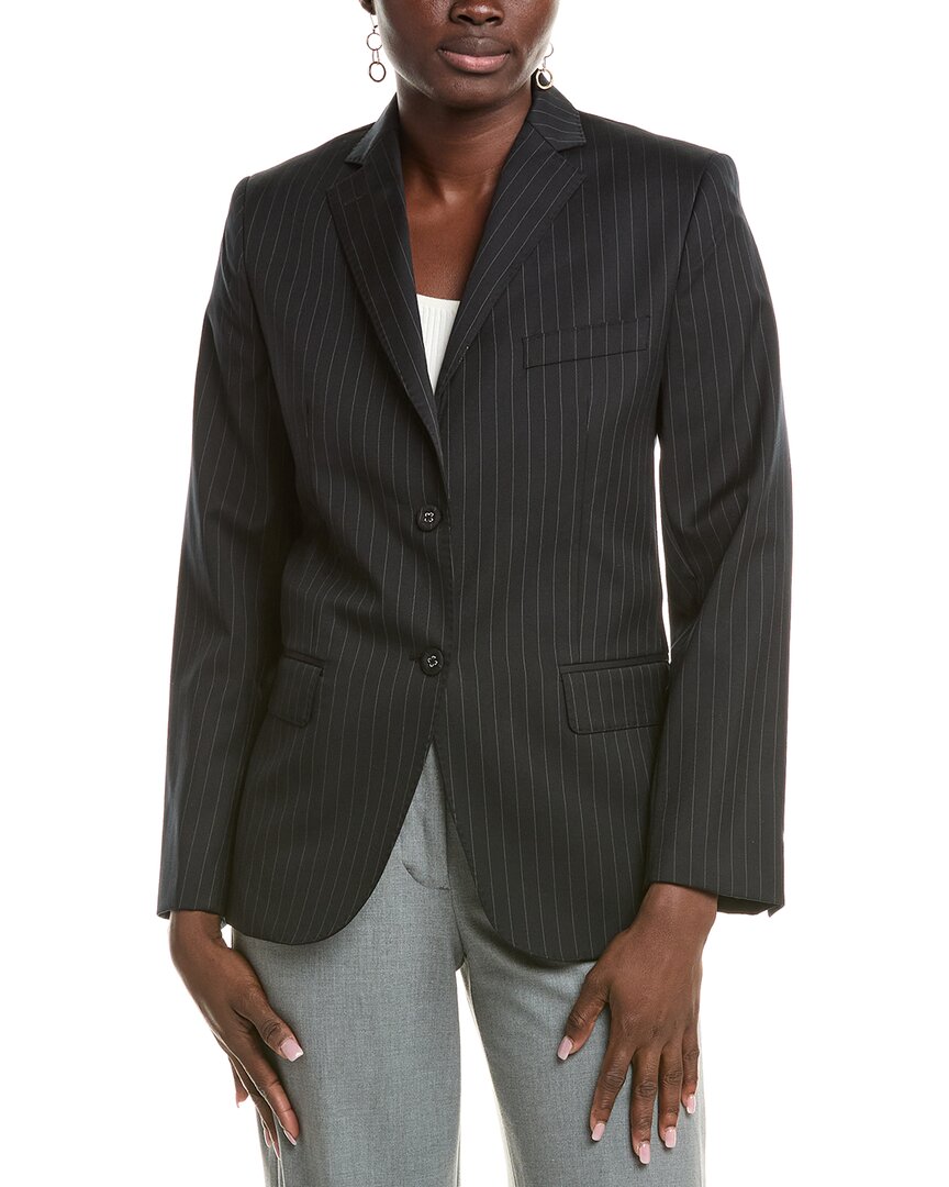 Officine Generale Charlene Pinstripe Wool Blazer In Black