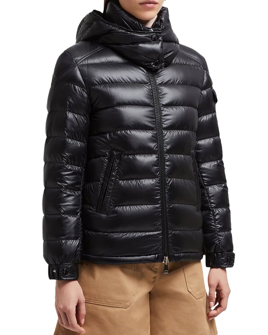 Moncler Bady Laqué Nylon Down Jacket In Black