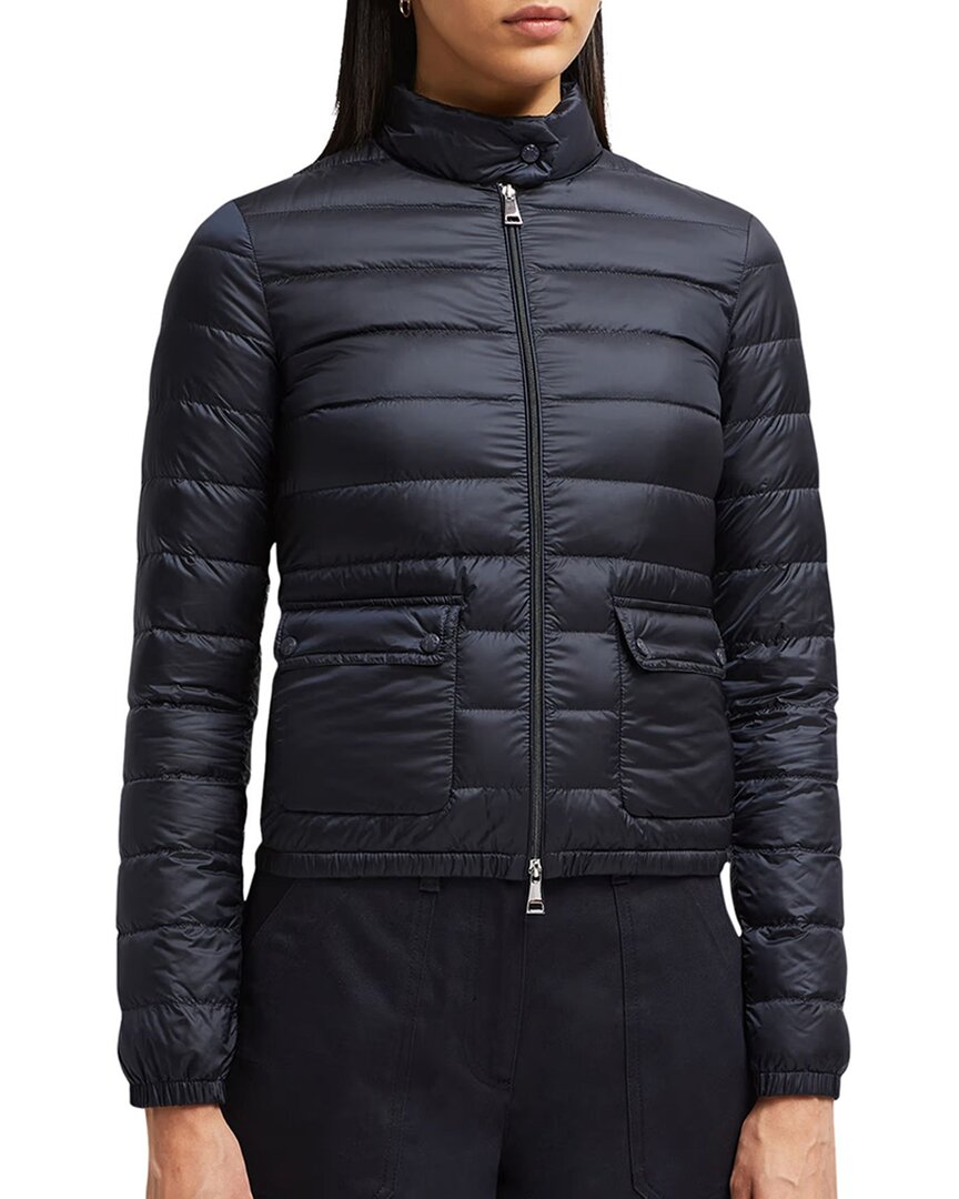 Moncler Lans Packable Short Down Jacket In Blue