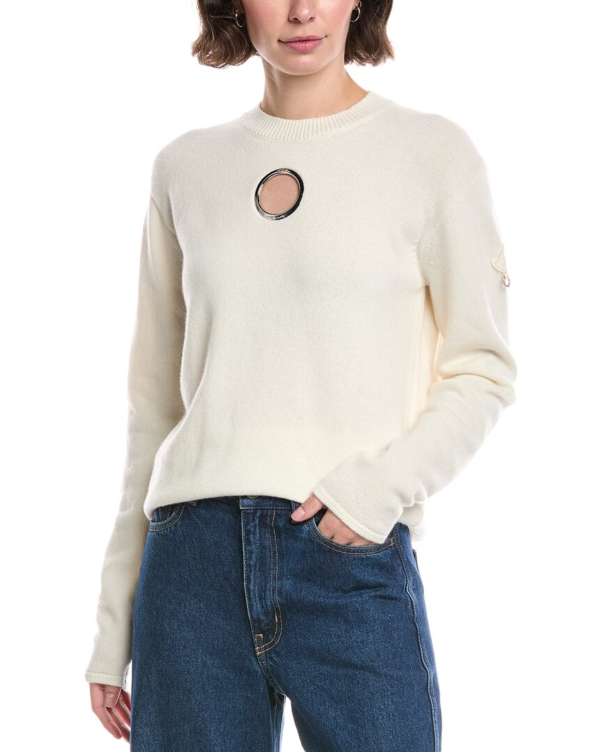 Moncler Wool & Cashmere-blend Sweater In White