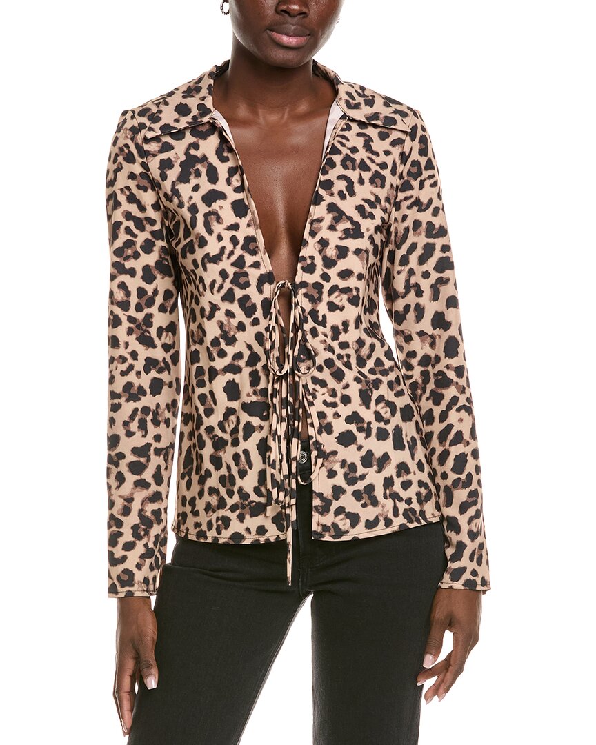 Madison Miles Blouse In Brown