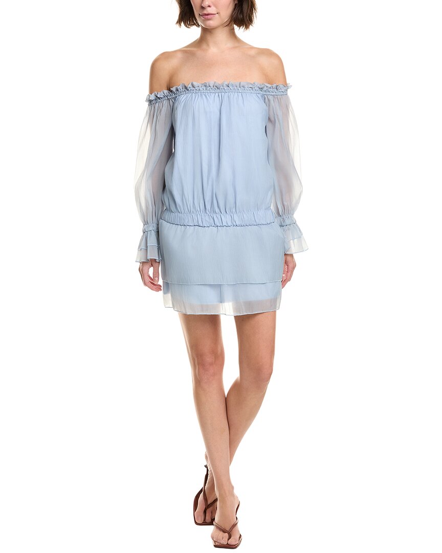 Abbey Off-shoulder Dress In Blue