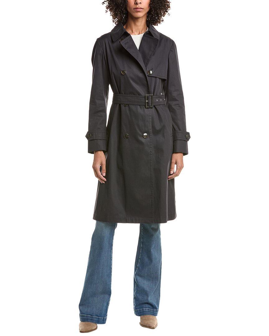 Herno Trench Coat In Blue