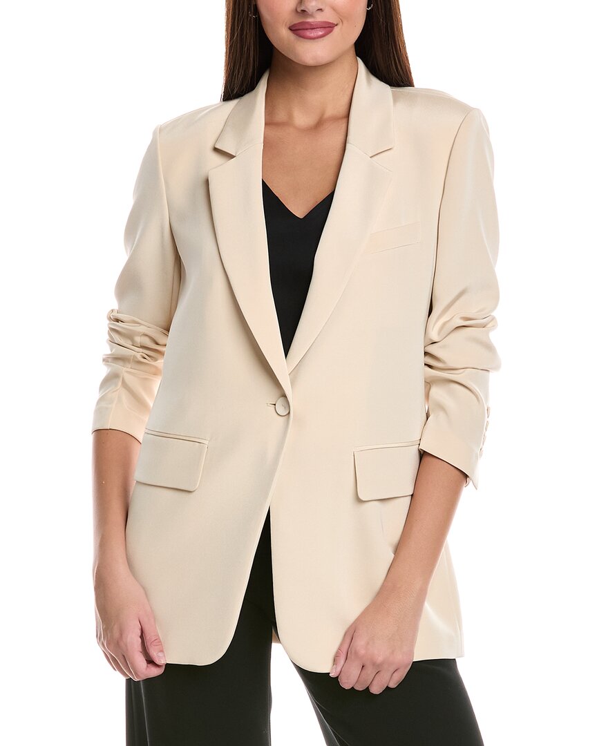 Kobi Halperin Holland Single-button Stretch Silk Jacket In Neutral