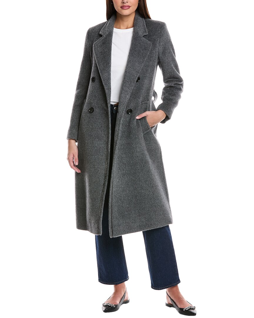Kobi Halperin Lyra Drape Wool & Alpaca-blend Coat In Gray