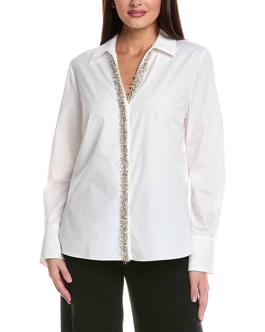 Kobi Halperin Gabbay Embellished Button-down Blouse In White