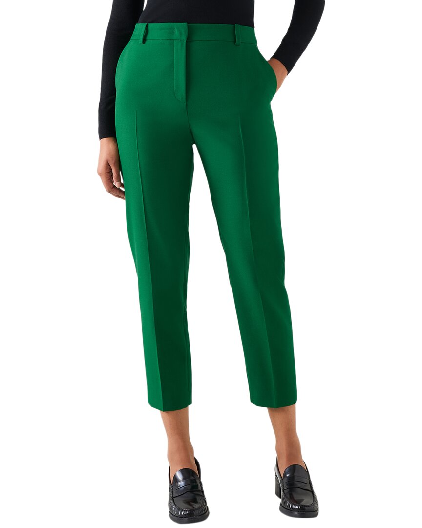Lk Bennett Mariner High-rise Cropped Trousers In Green