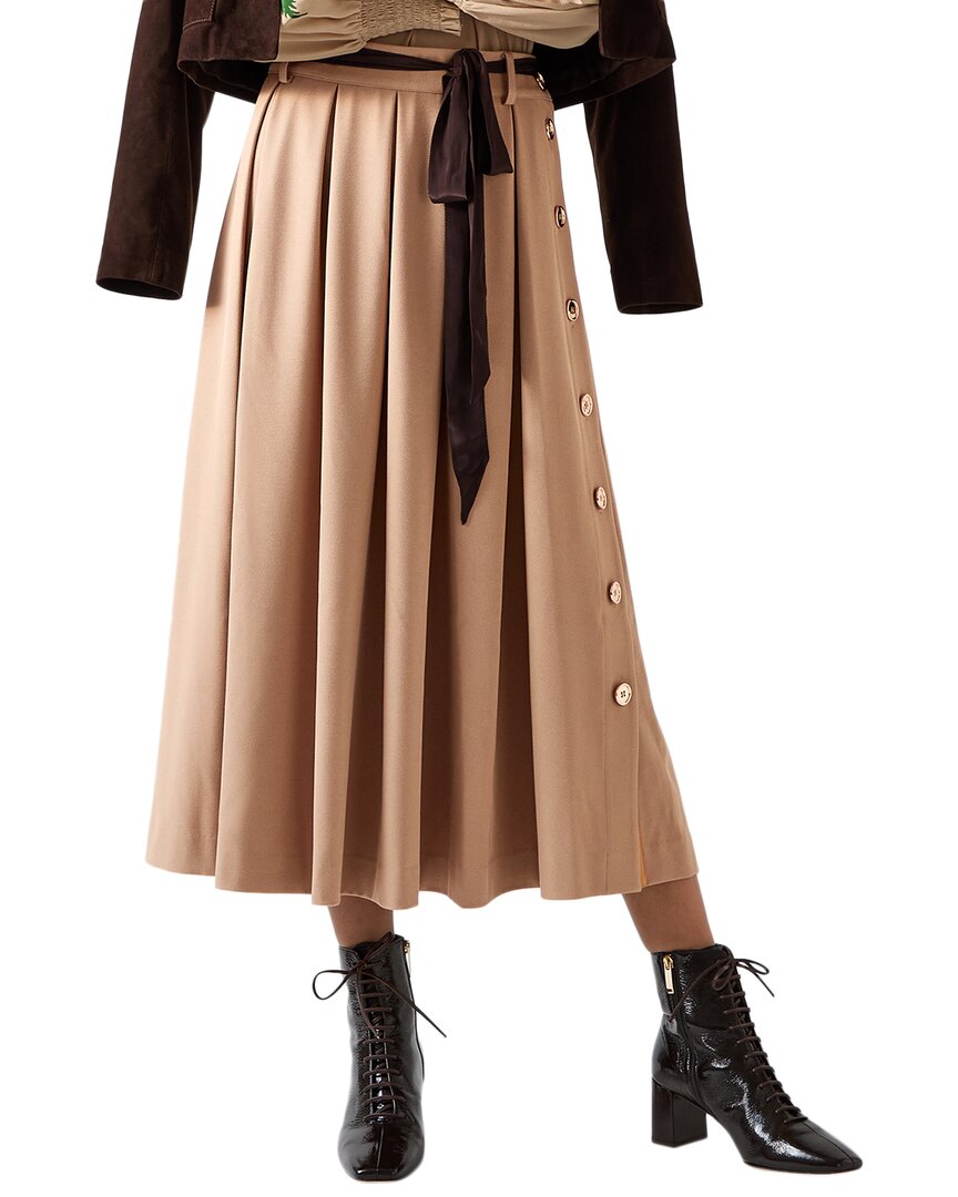 Lk Bennett Joel Skirt In Brown