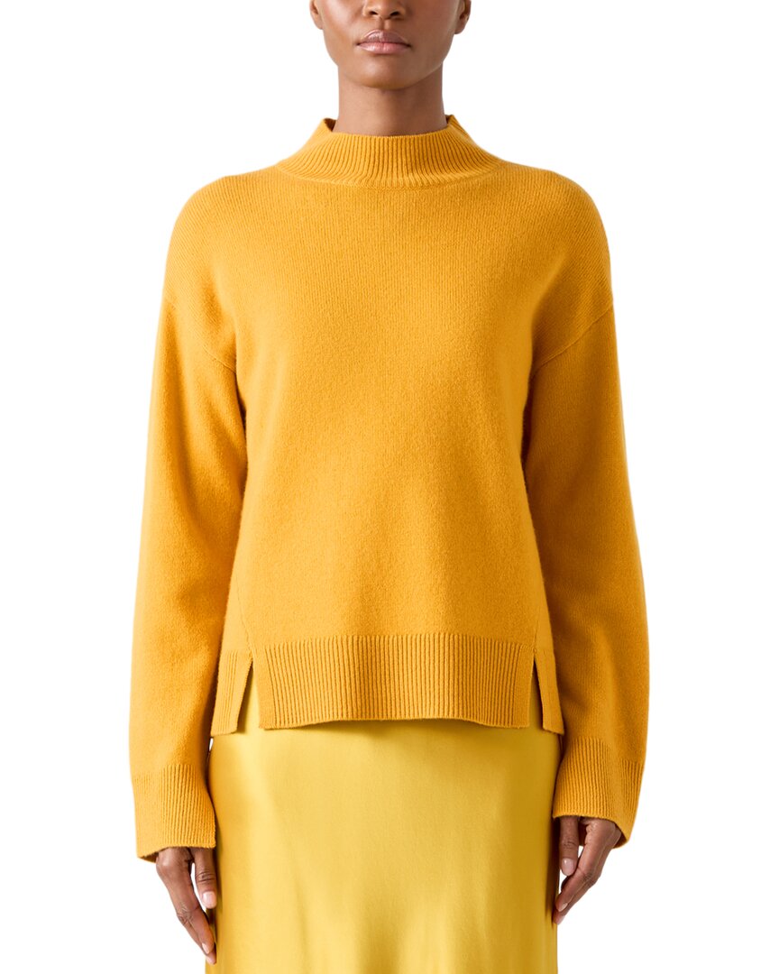 Lk Bennett Zoe Wool-blend Knitted Top In Yellow