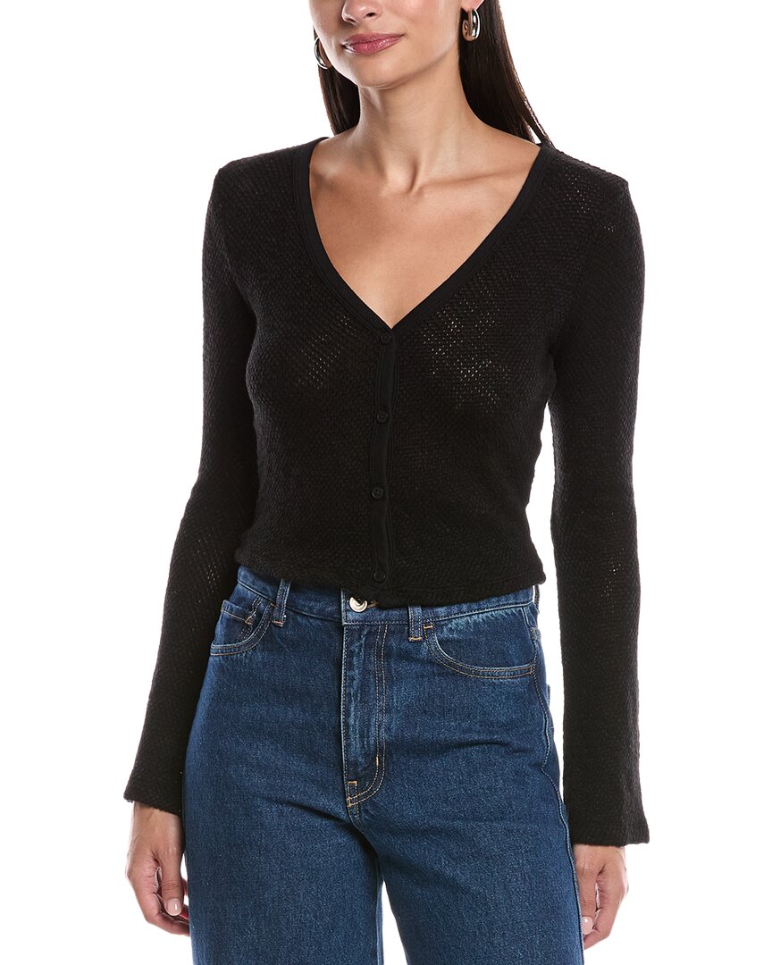 Lamade Abbey Button Up Cardigan In Black