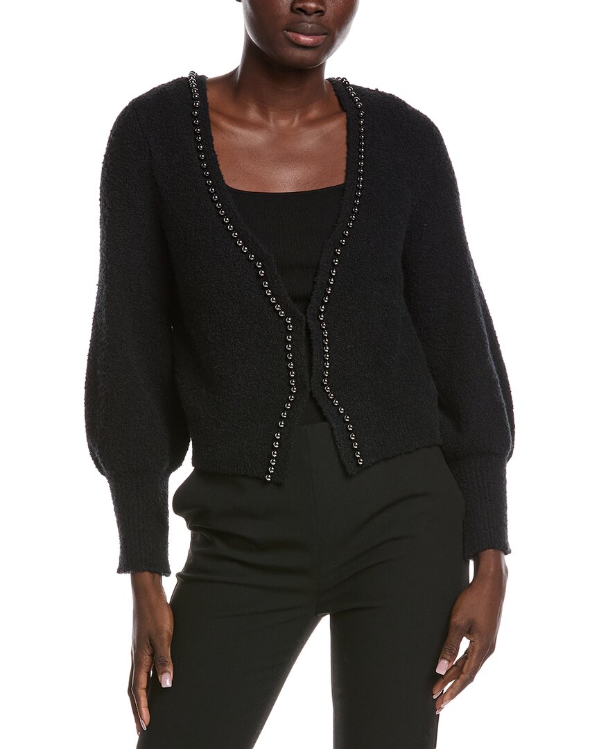 525 America Gianna Cropped Cardigan In Black