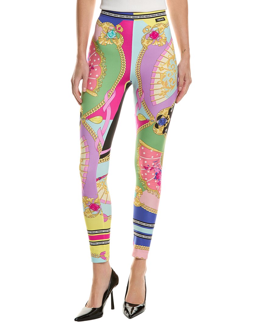 Versace Printed Legging In Multi