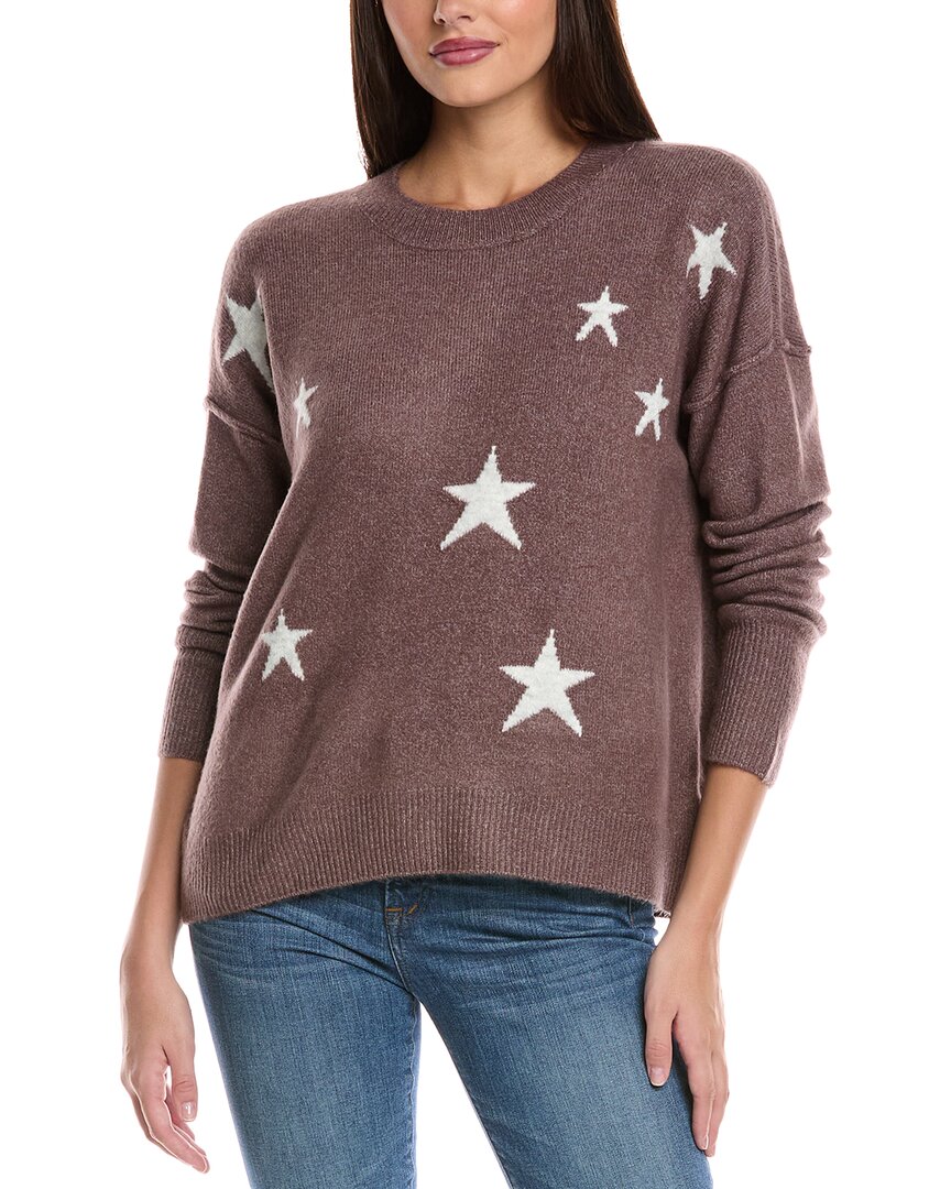 Vince Camuto Star Crewneck Sweater In Purple
