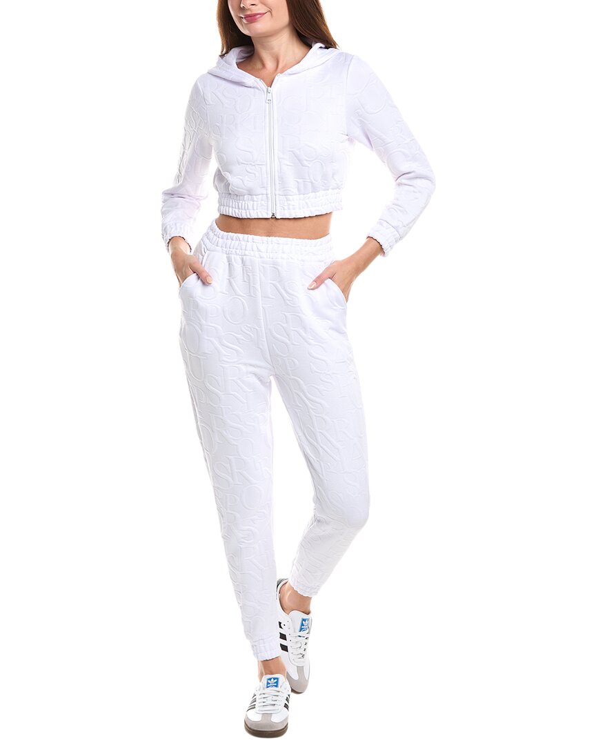 Marion 2pc Knit Hoodie & Jogger Set In White