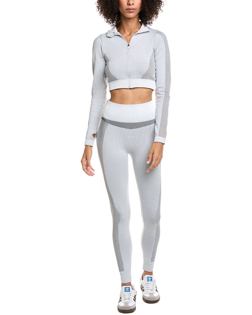 Marion 2pc Active Wear Top & Legging Set In Gray