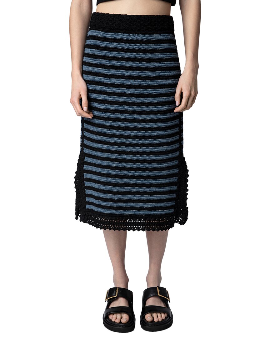 Zadig & Voltaire Jackson Linen-blend Skirt In Multi