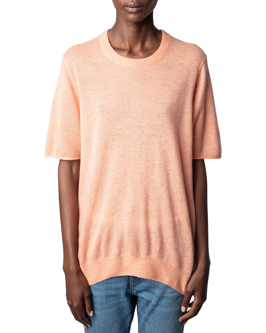 Zadig & Voltaire Ida Cashmere Sweater In Orange