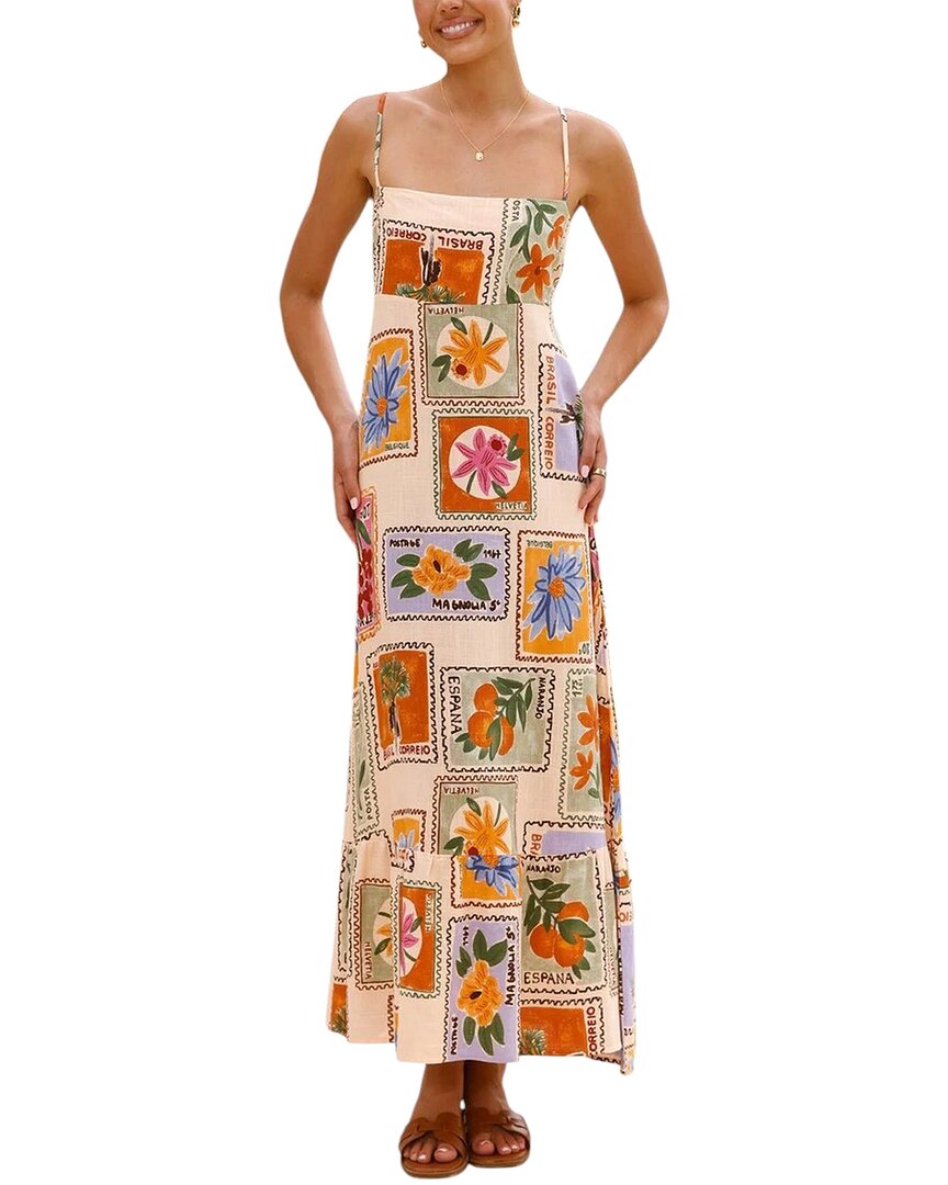 Esea Linen-blend Dress In Multi