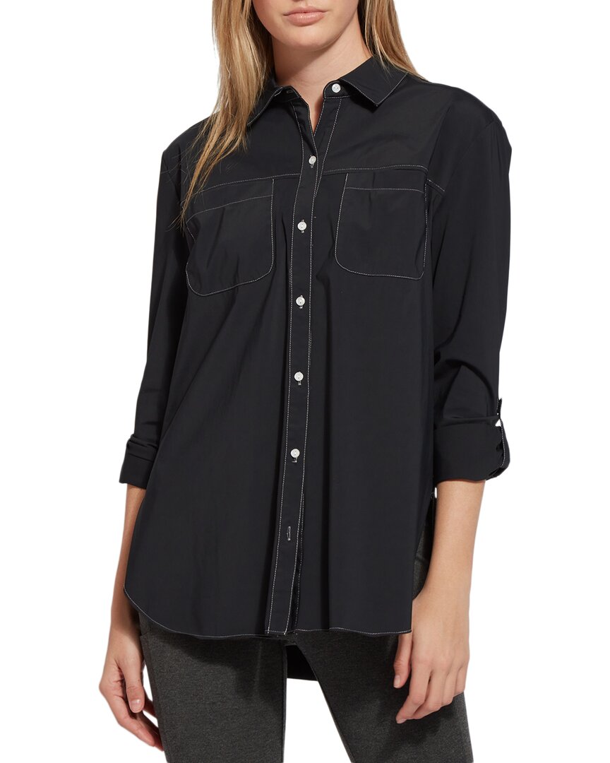 Lyssé New York Lysse New York Campler Sporty Button Down Shirt In Black
