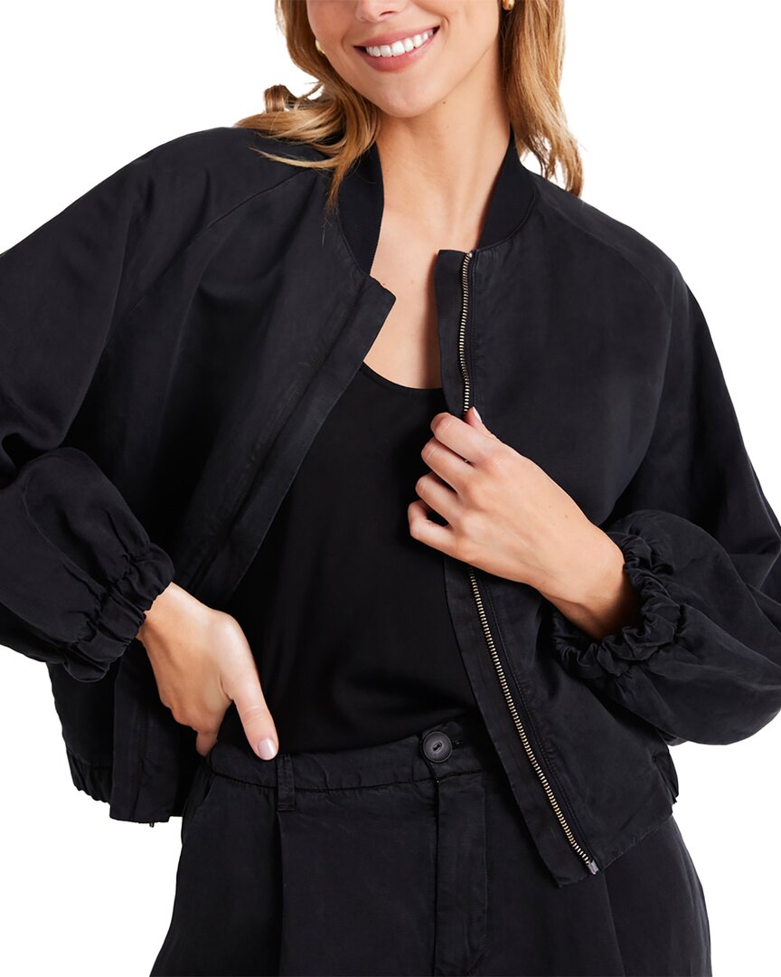 Bella Dahl Chloe Clean Linen Blend Bomber Jacket