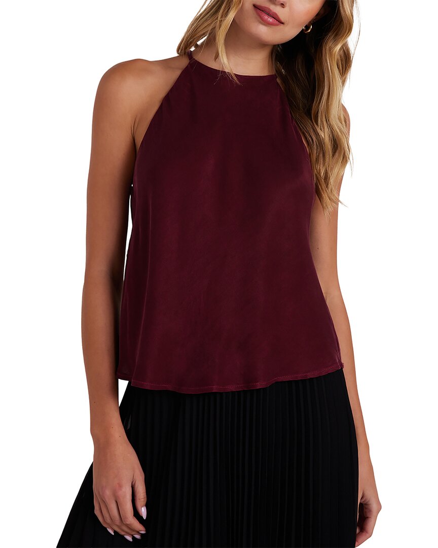 Bella Dahl Bias Halter Top In Deep Plum In Multi