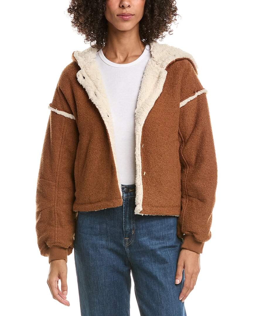 Saltwater Luxe Sherpa-lined Jacket In Brown