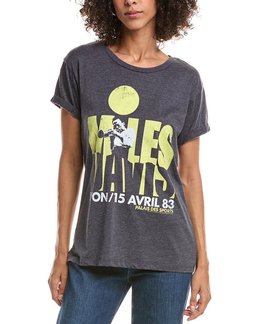 Chaser Vintage Roll Sleeve T-shirt In Gray