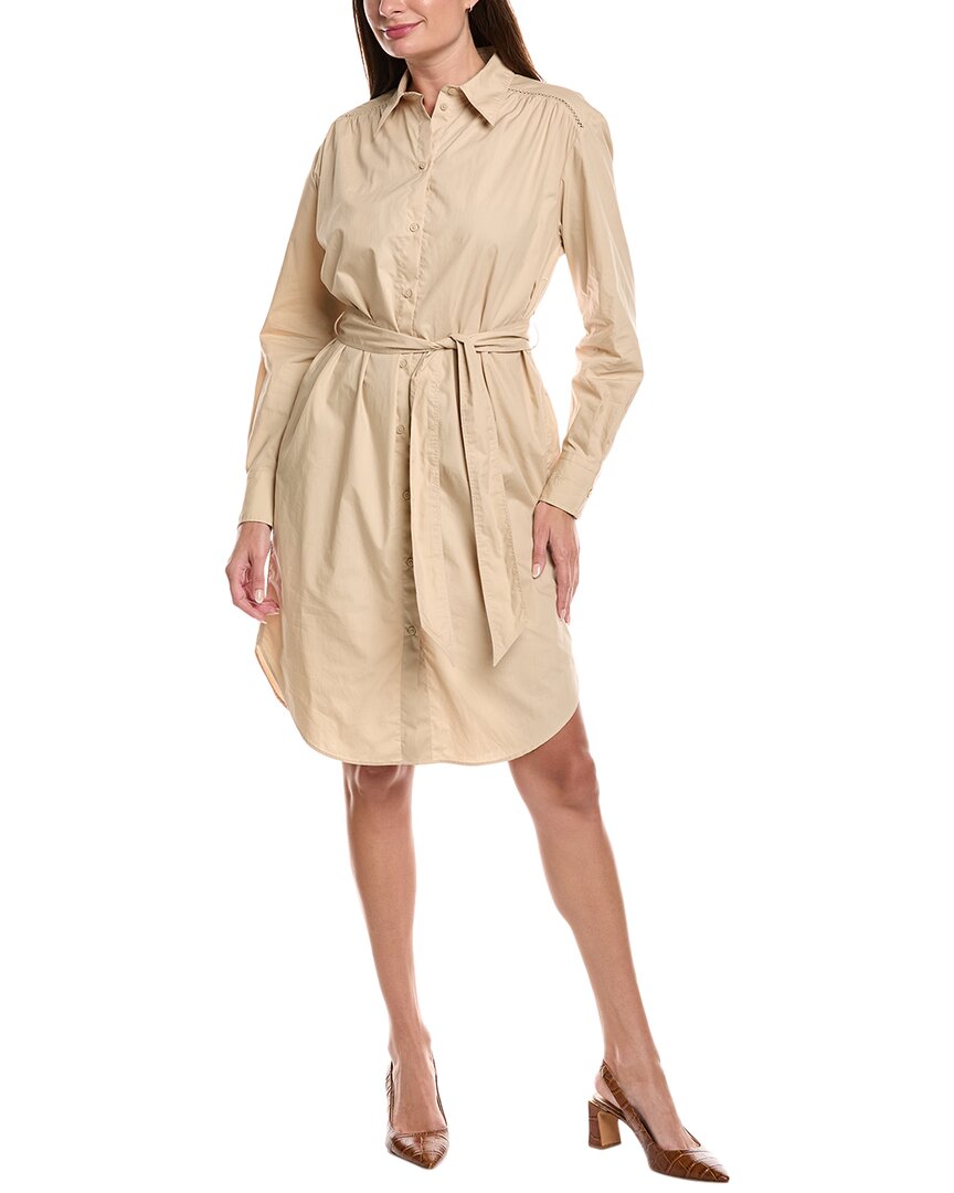 Hugo Boss Delegant Shirtdress In Neutral