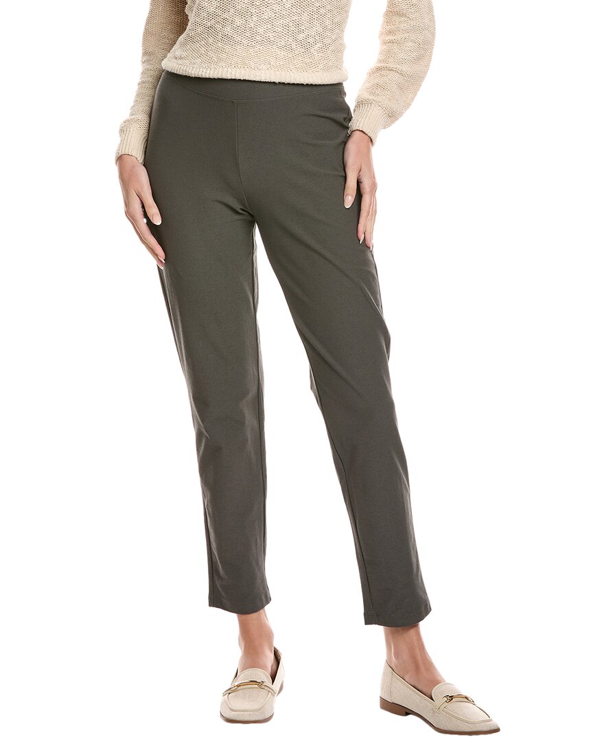 Eileen Fisher Stretch Crepe Pant In Green