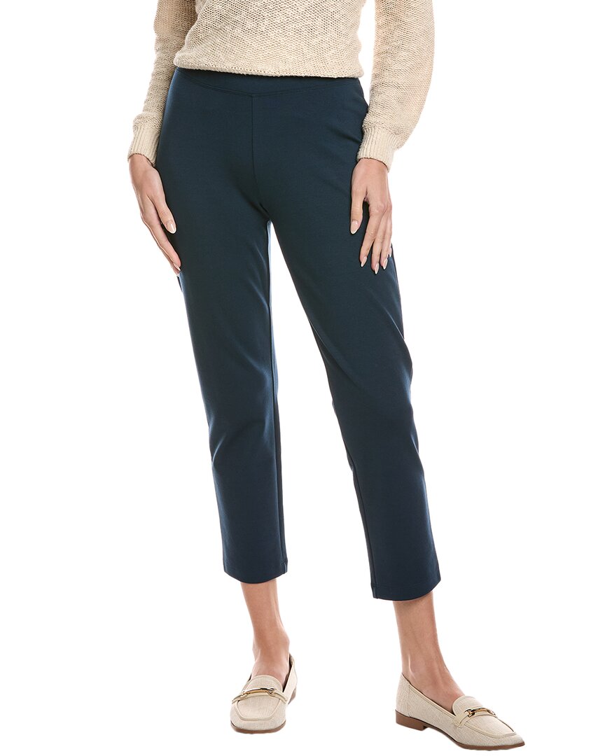 Eileen Fisher Petite Straight Ankle Pant In Blue