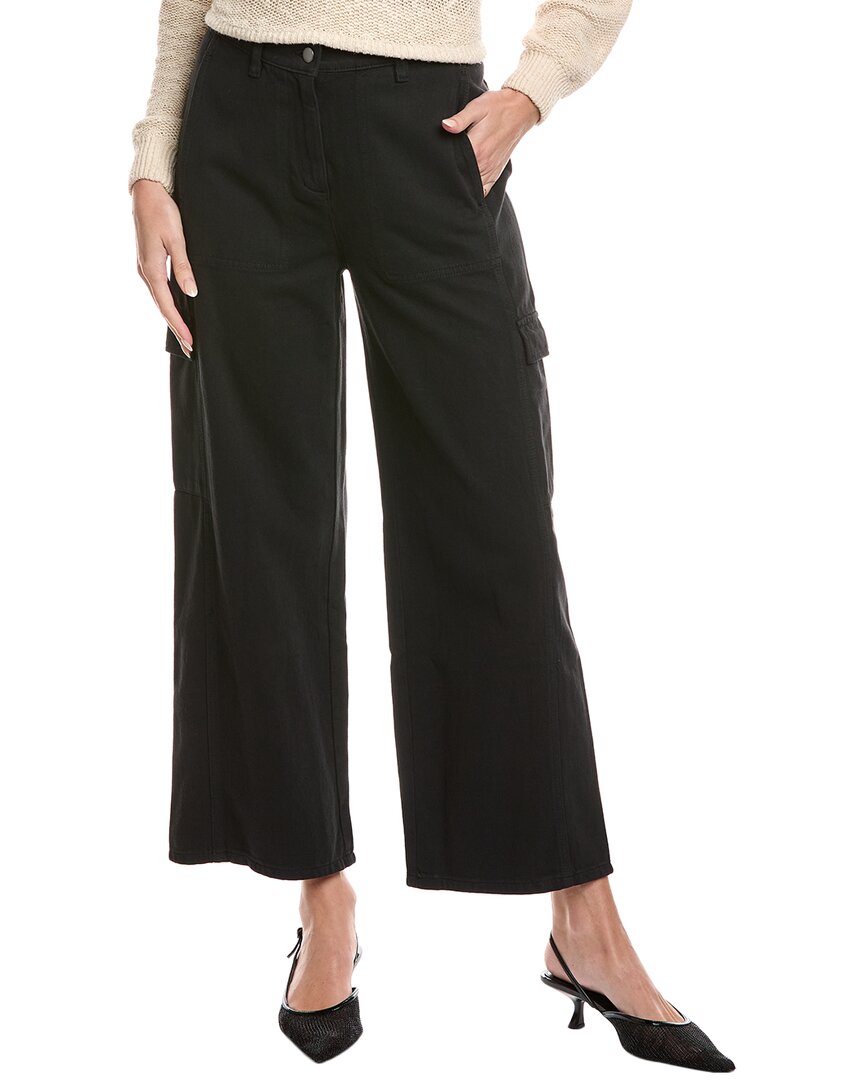 Eileen Fisher Petite Wide Flare Cargo Pant In Black