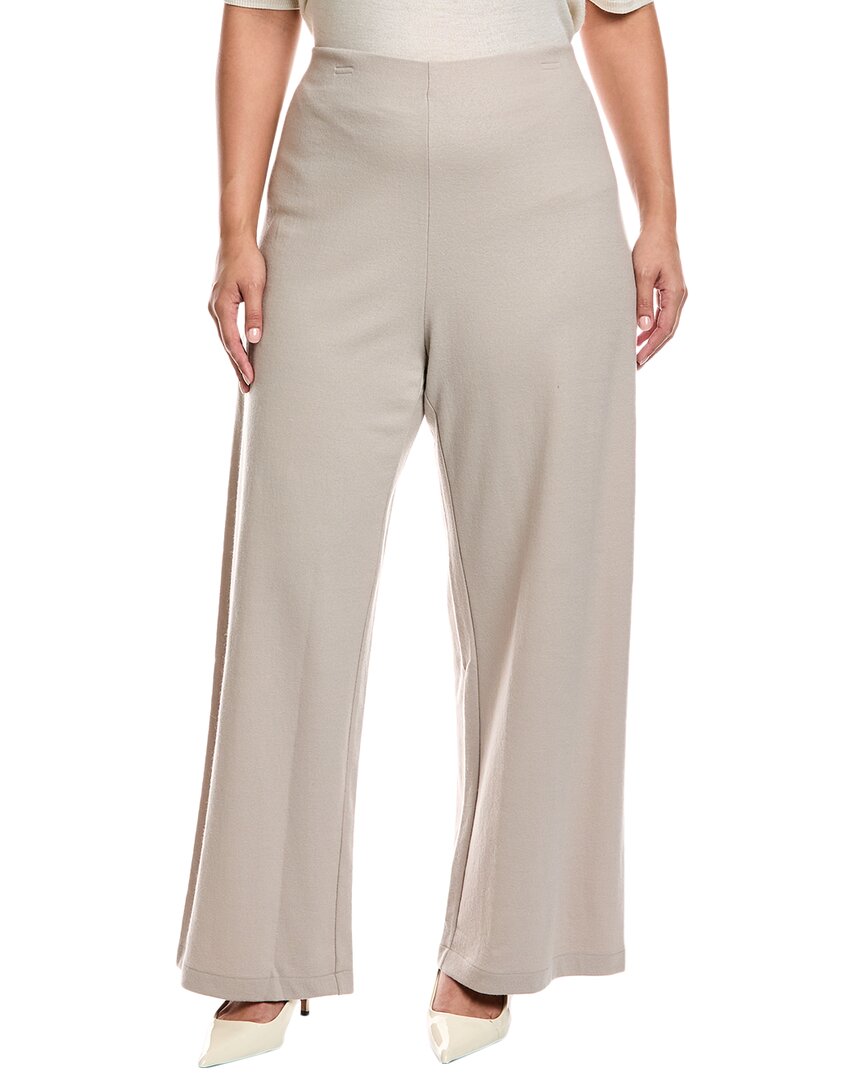 Eileen Fisher Plus Wool Pant In Neutral