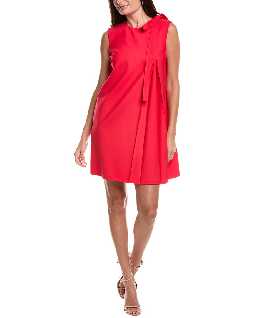 Oscar De La Renta Shift Dress In Red