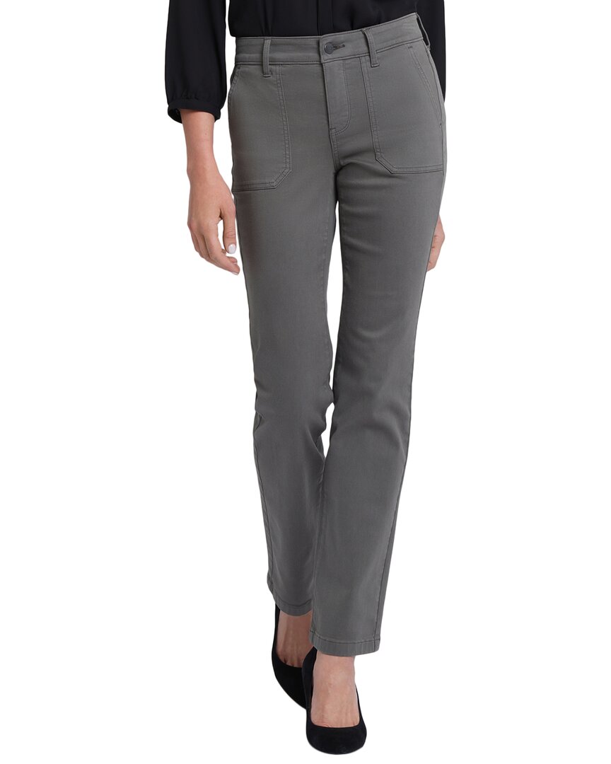 Nydj Marilyn Vine Leaf Straight Leg Jean In Gray