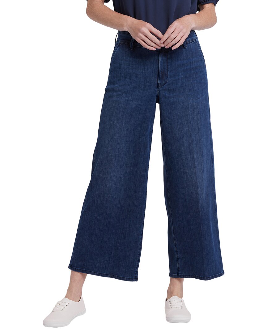 Nydj Mona High Rise Wide Leg Trouser Ankle Jeans In Ibiza Blues In Blue