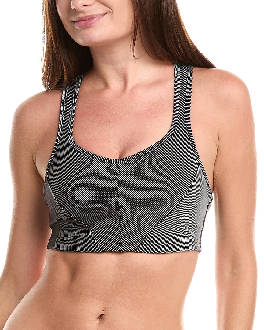Spiritual Gangster Norah 2-tone Longline Bra In Black