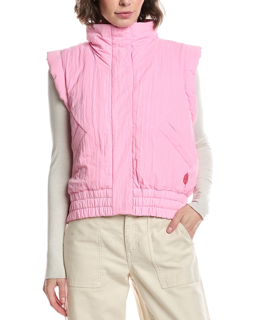 Free People Fp Movement Scrunch Time Puffer Vest In Pink