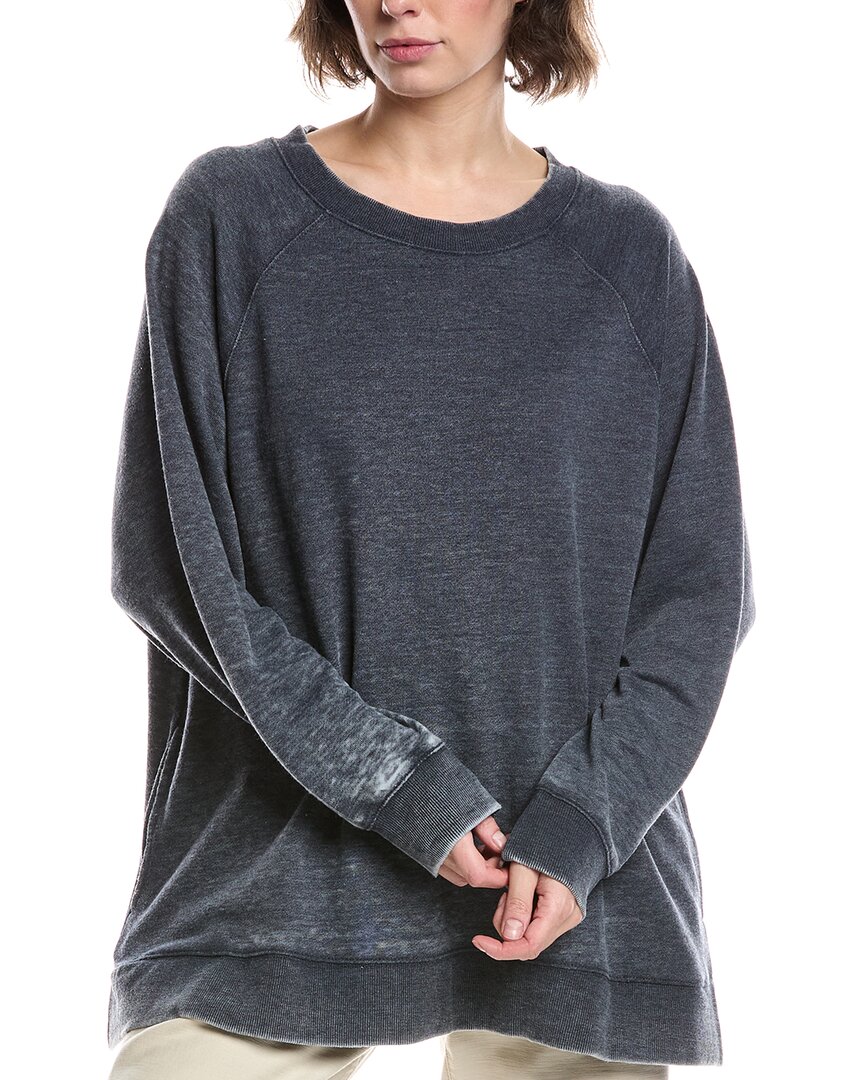 Free People Playbook Tunic Sweatshirt In Black