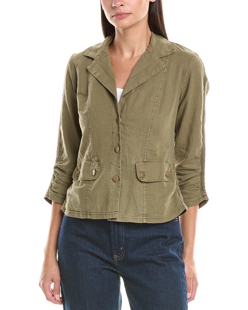Xcvi Wearables Folksy Linen-blend Jacket In Multi