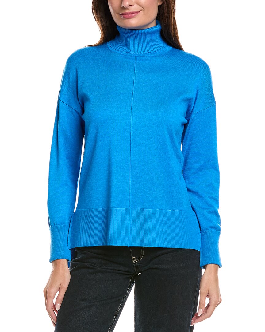 Metric Knits Forte Cashmere Turtleneck Cashmere Sweater In Blue