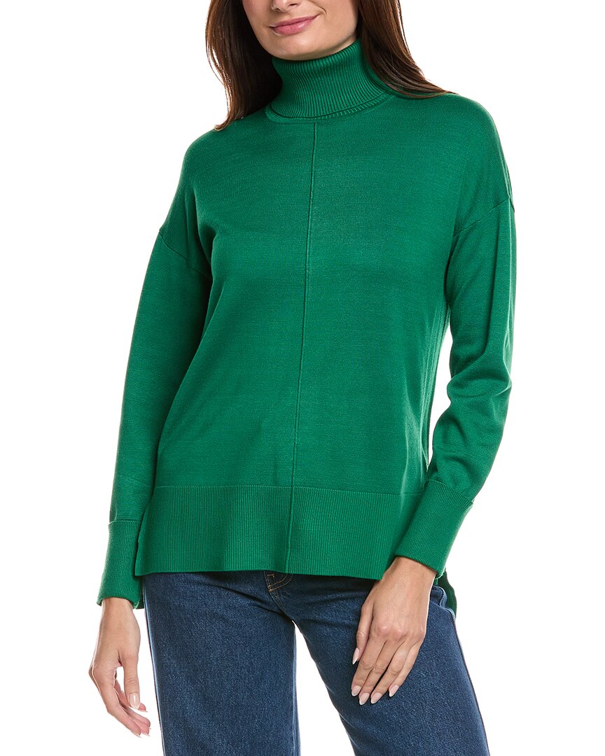 Metric Knits Turtleneck Sweater In Green