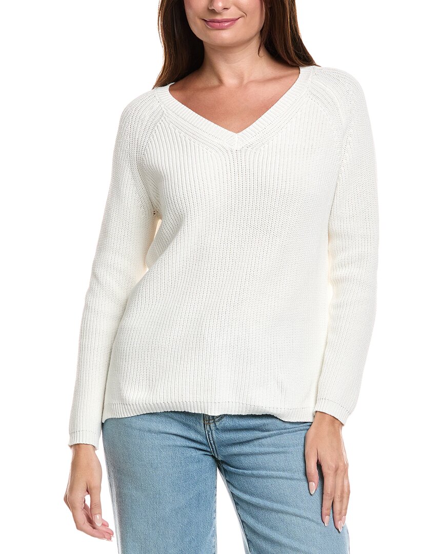 Metric Knits Shaker Stitch Sweater In White
