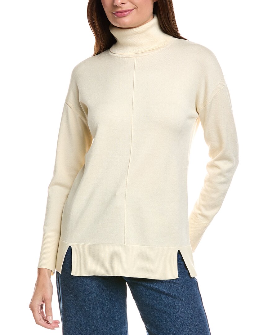 Metric Knits Turtleneck Tunic In Neutral
