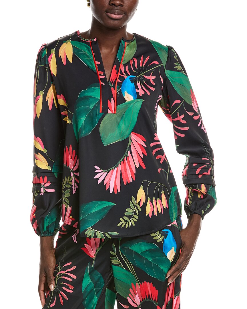 T Tahari V-neck Blouse